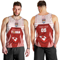 Custom Tonga Rugby Men Tank Top 2023 Pacific Championships Kupesi Ngatu Mate Maa LT05 - Polynesian Pride