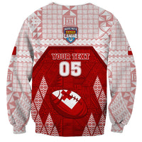 Custom Tonga Rugby Sweatshirt 2023 Pacific Championships Kupesi Ngatu Mate Maa LT05 - Polynesian Pride