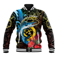 Vanuatu Fishing Baseball Jacket It's Time To Fish