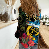 Vanuatu Fishing Women Casual Shirt It's Time To Fish