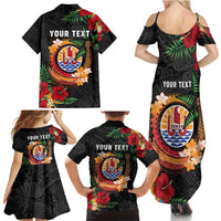 Personalised French Polynesia Outrigger Canoe Race Family Matching Summer Maxi Dress and Hawaiian Shirt Tropical Vibe LT05 - Polynesian Pride