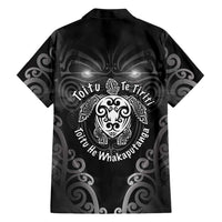 Aotearoa Toitu Te Tiriti Family Matching Off The Shoulder Long Sleeve Dress and Hawaiian Shirt Ka Mua Ka Muri LT05 - Polynesian Pride
