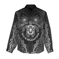 Aotearoa Toitu Te Tiriti Women Casual Shirt Ka Mua Ka Muri