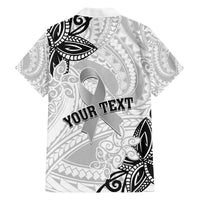 Personalised Polynesia Brain Cancer Hawaiian Shirt No One Fights Alone LT05 - Polynesian Pride