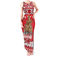 Personalised New Zealand Christmas In July Tank Maxi Dress Maori Kiwi Xmas Tree - Red LT05 Women Red - Polynesian Pride