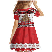 Personalised New Zealand July Christmas Family Matching Mermaid Dress and Hawaiian Shirt Maori Kiwi Xmas Tree - White LT05 - Polynesian Pride