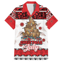 Personalised New Zealand July Christmas Hawaiian Shirt Maori Kiwi Xmas Tree - White LT05 White - Polynesian Pride