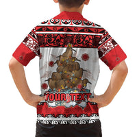 Personalised New Zealand July Christmas Hawaiian Shirt Maori Kiwi Xmas Tree - White LT05 - Polynesian Pride