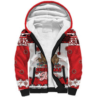 Personalised New Zealand July Christmas Sherpa Hoodie Maori Kiwi Xmas Tree - White LT05 Unisex White - Polynesian Pride