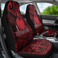 Hawaii King Kamehameha Car Seat Cover With Hawaiian Ipu Motifs Red Version