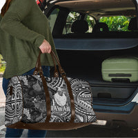 Hawaii King Kamehameha Travel Bag With Hawaiian Ipu Motifs Black Version