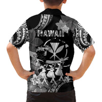 Hawaii Beautiful Hula Dancers Family Matching Off The Shoulder Long Sleeve Dress and Hawaiian Shirt With Ipu Keke And Pahu Drum LT05 - Polynesian Pride