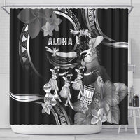 Hawaii Beautiful Hula Dancers Shower Curtain With Ipu Keke And Pahu Drum LT05 - Polynesian Pride