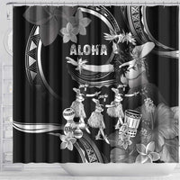 Hawaii Beautiful Hula Dancers Shower Curtain With Ipu Keke And Pahu Drum LT05 - Polynesian Pride