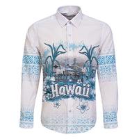 Hawaii Sugar Plantation Family Matching Short Sleeve Bodycon Dress and Hawaiian Shirt With Hawaiian Tapa Pattern LT05 Dad's Shirt - Long Sleeve White - Polynesian Pride