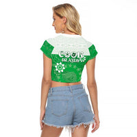 Cook Islands Maori Language Week Raglan Cropped T Shirt Pacific Tapa Pattern