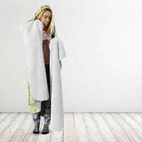 Hawaii Shell Tiare Anthurium Heliconia Lei Hooded Blanket With Tapa Pattern Baby Green