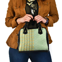Hawaii Shell Tiare Anthurium Heliconia Lei Shoulder Handbag With Tapa Pattern Baby Green