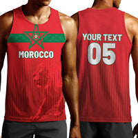 Custom Morocco Football 2026 Men Tank Top Atlas Lions Breathtaking Victory Red Version