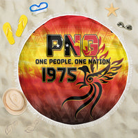 Papua New Guinea Independence Day Beach Blanket One People One Nation One PNG LT05 One Size 150cm Yellow - Polynesian Pride