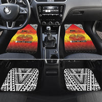 Papua New Guinea Independence Day Car Mats One People One Nation One PNG LT05 Set 4pcs Yellow - Polynesian Pride