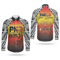 Papua New Guinea Independence Day Couples Matching Summer Maxi Dress and Long Sleeve Button Shirt One People One Nation One PNG LT05 - Polynesian Pride