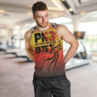 Papua New Guinea Independence Day Men Tank Top One People One Nation One PNG LT05 Yellow - Polynesian Pride