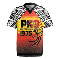 Papua New Guinea Independence Day Rugby Jersey One People One Nation One PNG LT05 Yellow - Polynesian Pride