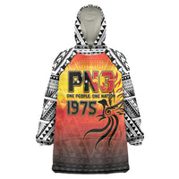 Papua New Guinea Independence Day Wearable Blanket Hoodie One People One Nation One PNG LT05 One Size Yellow - Polynesian Pride