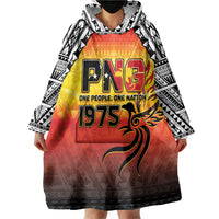 Papua New Guinea Independence Day Wearable Blanket Hoodie One People One Nation One PNG LT05 - Polynesian Pride