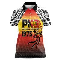 Papua New Guinea 50th Independence Day Women Polo Shirt One People One Nation One PNG LT05 Female Yellow - Polynesian Pride