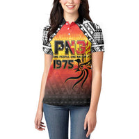 Papua New Guinea Independence Day Women Polo Shirt One People One Nation One PNG LT05 - Polynesian Pride