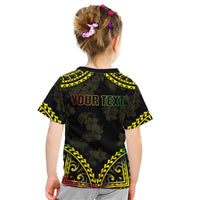 Aloha Tropical Palm Trees Kid T Shirt Reggae Polynesian Pattern