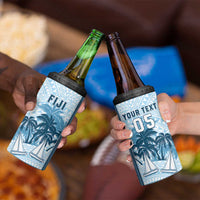 Custom Fiji Regatta 4 in 1 Can Cooler Tumbler Palm Tree Tapa Pattern - Polynesian Pride