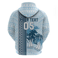 Custom Fiji Regatta Hoodie Palm Tree Tapa Pattern - Polynesian Pride