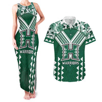 Custom Hawaii Football Couples Matching Tank Maxi Dress and Hawaiian Shirt Rainbow Warriors Tropical Vibes - Polynesian Pride