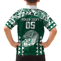 Custom Hawaii Football Family Matching Short Sleeve Bodycon Dress and Hawaiian Shirt Rainbow Warriors Tropical Vibes LT05 - Polynesian Pride