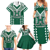 Custom Hawaii Football Family Matching Summer Maxi Dress and Hawaiian Shirt Rainbow Warriors Tropical Vibes LT05 - Polynesian Pride