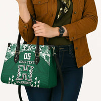 Custom Hawaii Football Leather Bag Rainbow Warriors Tropical Vibes - Polynesian Pride