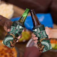 Hawaii Ikaika Warrior Football 4 in 1 Can Cooler Tumbler Polynesian Tribal Tattoo - Polynesian Pride