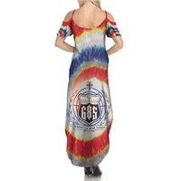 Samoa Summer Maxi Dress Tie Dye Unique Style