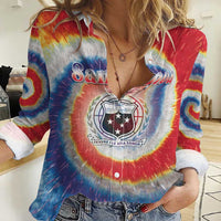 Samoa Women Casual Shirt Tie Dye Unique Style