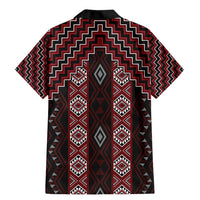 New Zealand Aotearoa Family Matching Mermaid Dress and Hawaiian Shirt Red Poutama With Taniko Pattern LT05 - Polynesian Pride