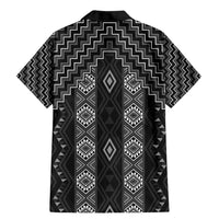 New Zealand Aotearoa Family Matching Mermaid Dress and Hawaiian Shirt Black Poutama With Taniko Pattern LT05 - Polynesian Pride