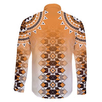 New Zealand Family Matching Puletasi and Hawaiian Shirt Poutama Mix Orange Taniko Inspired Art LT05 - Polynesian Pride