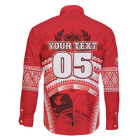 Custom Tonga Rugby Mate Ma'a Family Matching Off The Shoulder Long Sleeve Dress and Hawaiian Shirt Tongan Pride Unique Style LT05 - Polynesian Pride