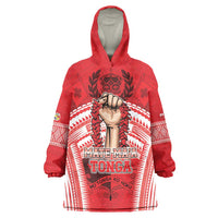 Custom Tonga Rugby Mate Ma'a Wearable Blanket Hoodie Tongan Pride Unique Style LT05 One Size Red - Polynesian Pride