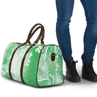 Polynesian Jellyfish Travel Bag With Plumeria Green