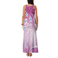 Polynesian Jellyfish Family Matching Tank Maxi Dress and Hawaiian Shirt With Plumeria Pink LT05 - Polynesian Pride
