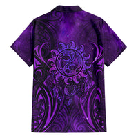 New Zealand Dream Catcher Family Matching Summer Maxi Dress and Hawaiian Shirt Maori Koru Pattern Purple Version LT05 - Polynesian Pride